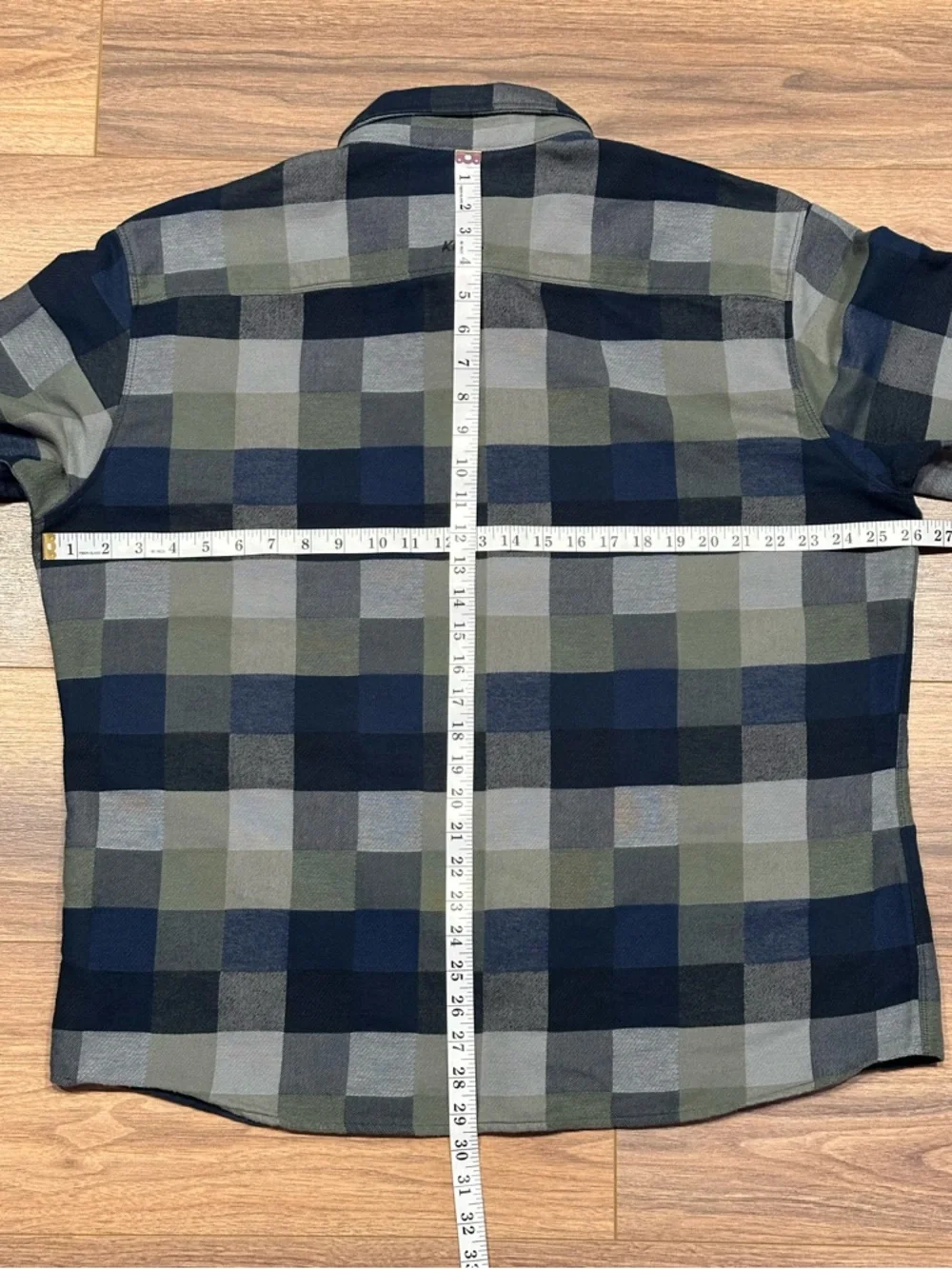 Kuhl Pixelatr Flannel Long Sleeve Button Down in Seaglass Blue Plaid Size XXL